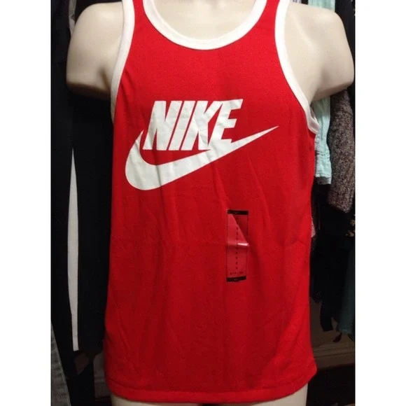 Nike Ace Logo Red Tank Top Unwashed The Rock Pain & Gain Movie Small